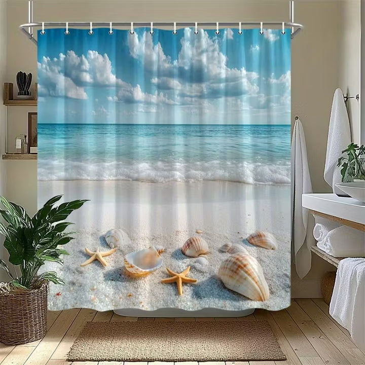 Coastal Scene Shower Curtain Stornfield