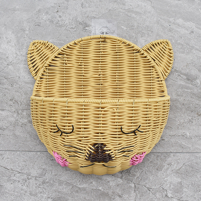 Cute Cat-Shaped Woven Storage Basket Stornfield