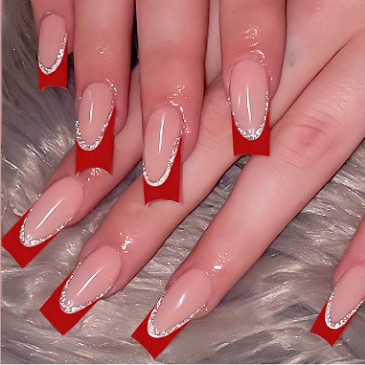 Acrylic nail set with elegant design and glamorous accents Stornfield