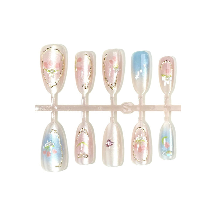 Artistic Floral-Design Press-On Nails 1790746009