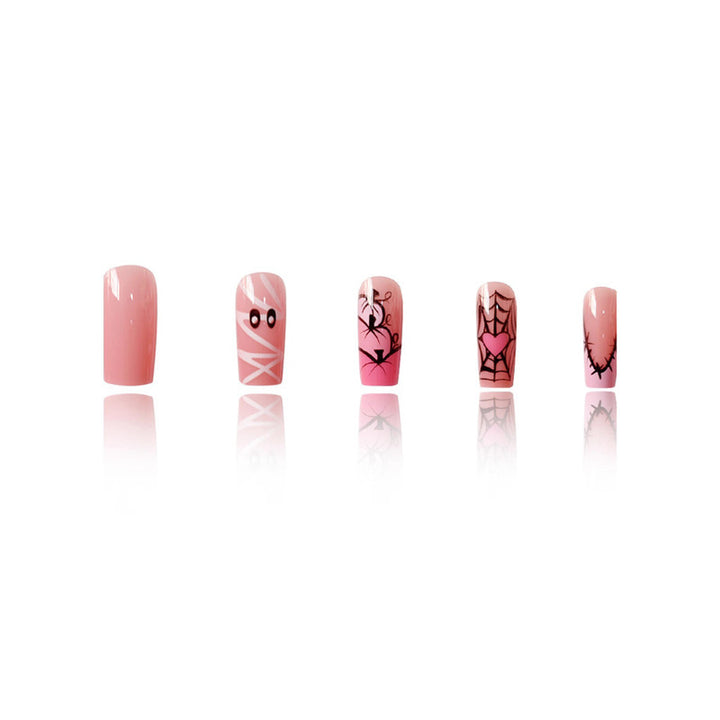 Thematic Halloween-Inspired Press-On Nail Art Extensions Stornfield