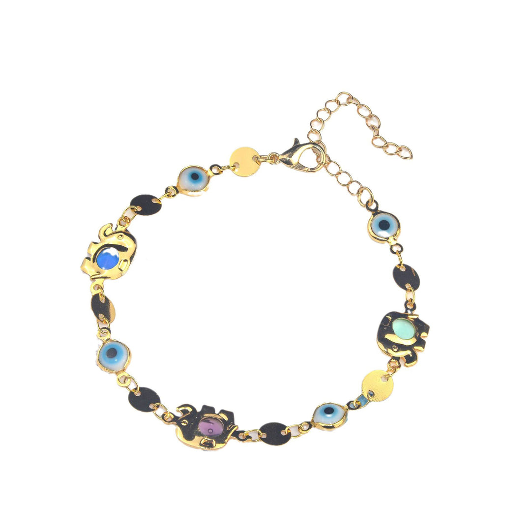 Colorful Eye Charm Statement Necklace Stornfield