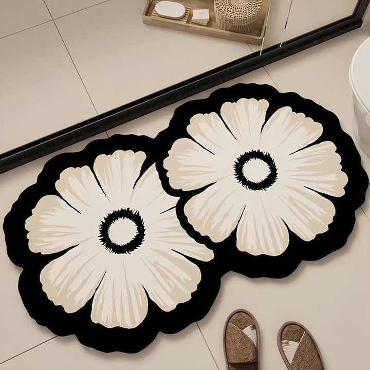 Women's Floral Pattern Bathroom Mat