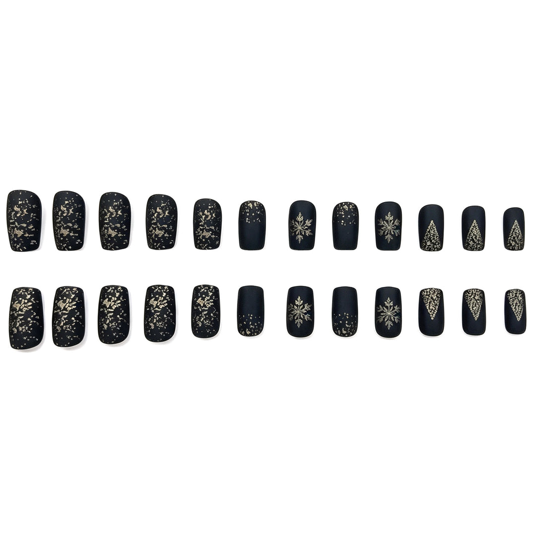 Festive Winter-Themed Acrylic Nail Extensions Stornfield