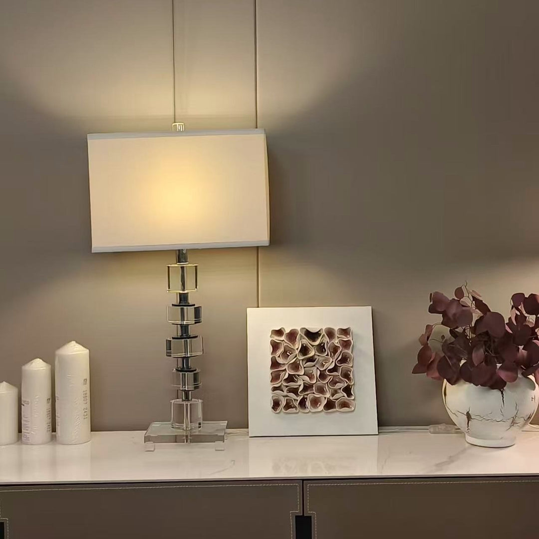 Modern Crystal Block Table Lamp