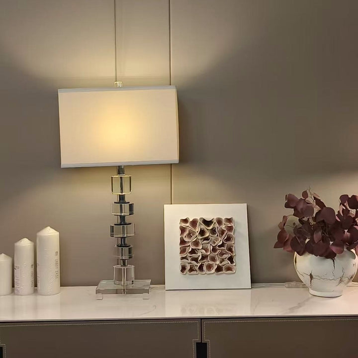 Modern Crystal Block Table Lamp