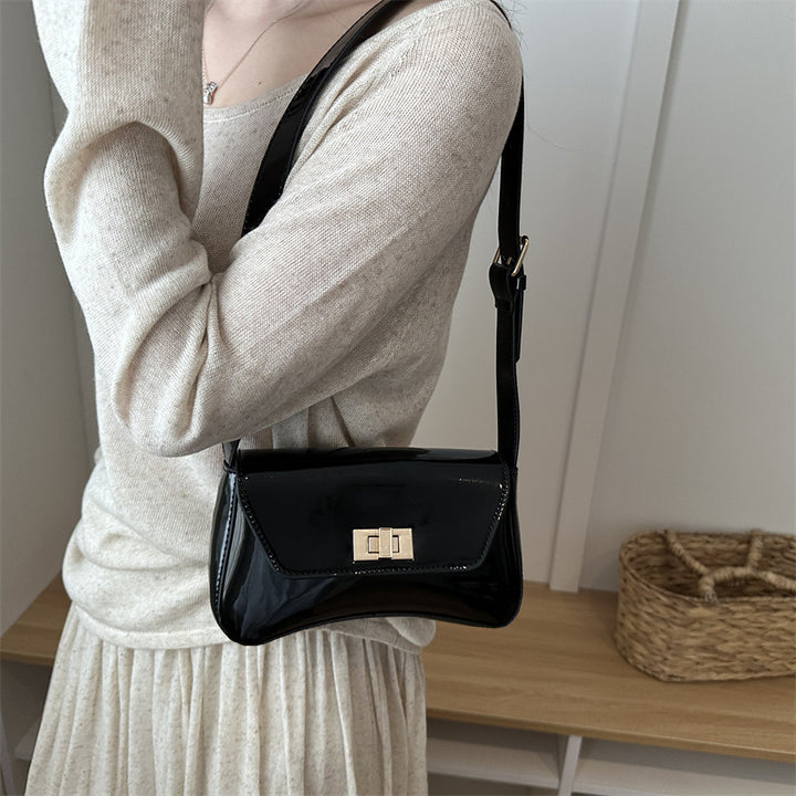 Elegant Patent Leather Mini Shoulder Bag