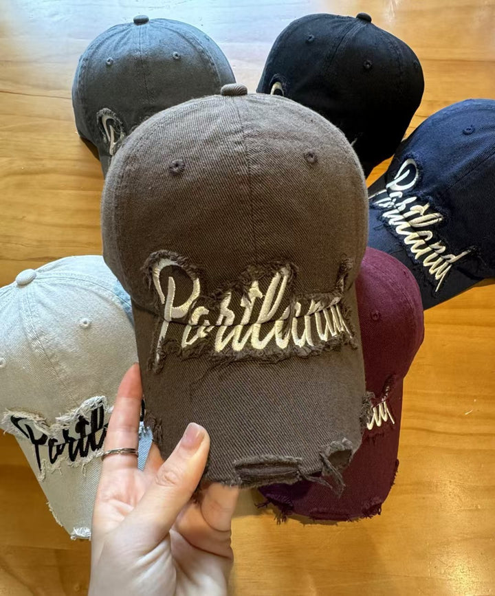 Unisex Distressed Denim Baseball Cap Stornfield