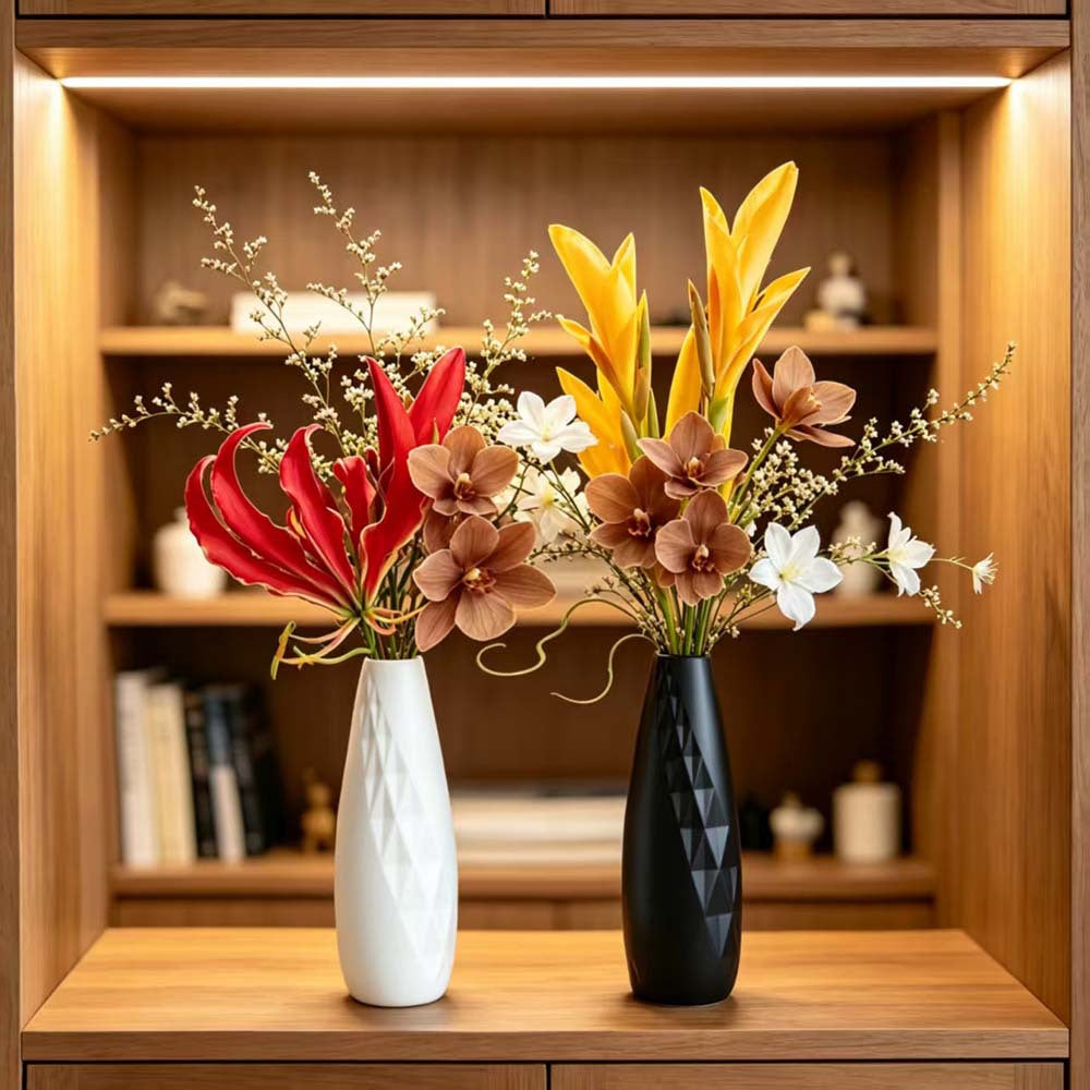 Geometric Textured Decorative Flower Vase Stornfeild