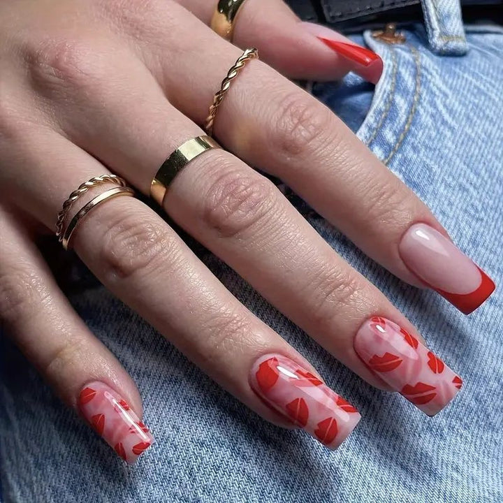 Heart-Embellished Gradient Nail Art Design Stornfield