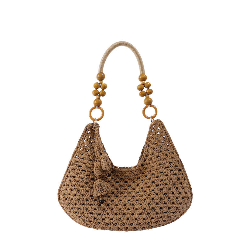 Handmade crochet bag with colorful tassels Stornfield