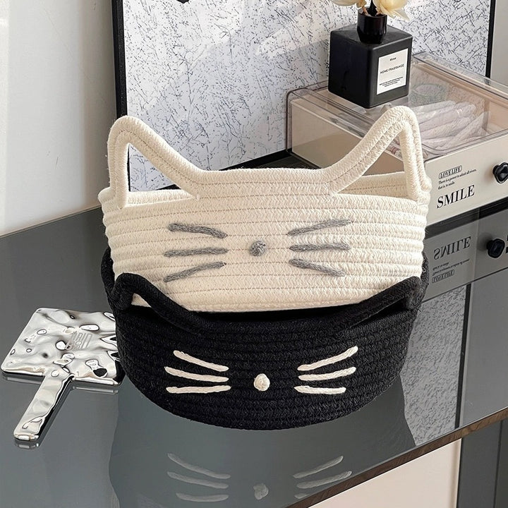 Women Playful Storage Basket in Cat Design Stornfield
