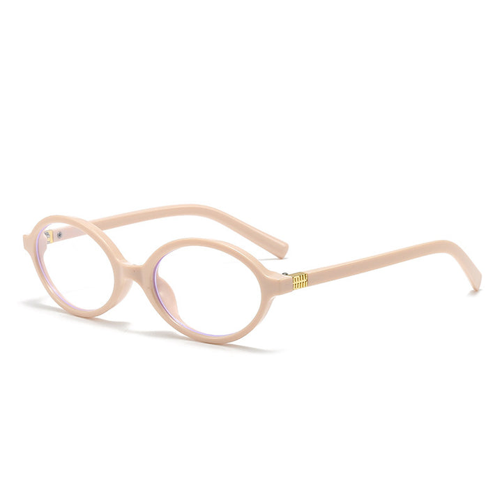 Women's fashionable oval glasses with golden accents Stornfield