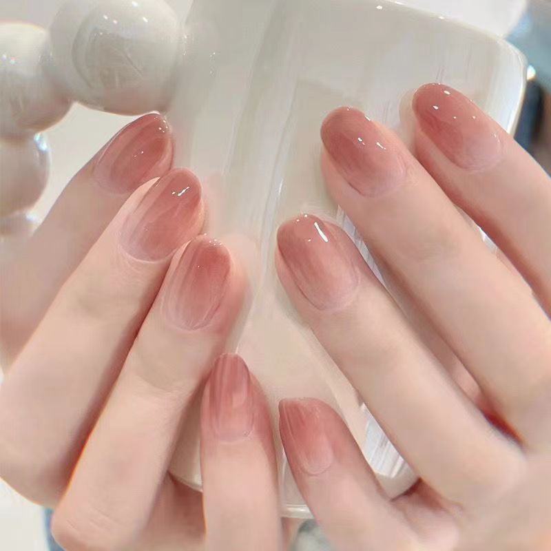 Glossy Medium-Length Press-On Nails