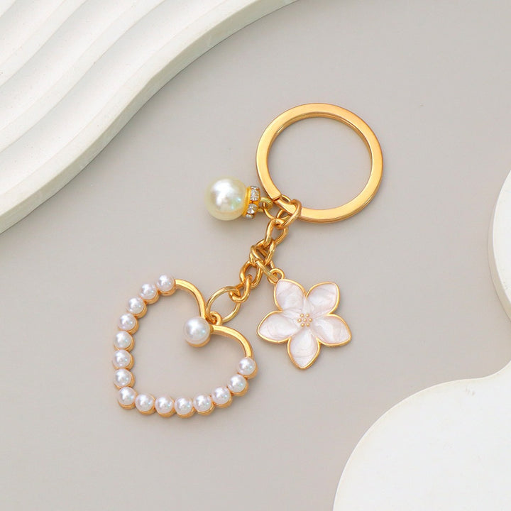 Keychain with heart and flower motif Stornfield