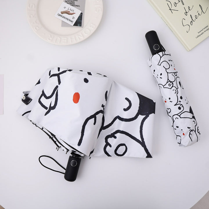 Women's creative folding umbrella with colorful designs Stornfield
