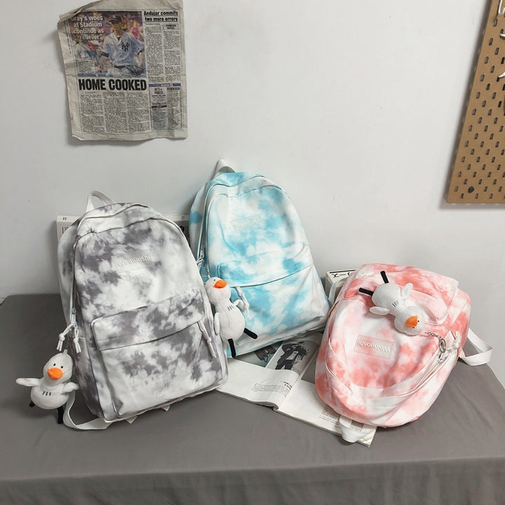 Cloud-Patterned Casual Backpack Stornfield
