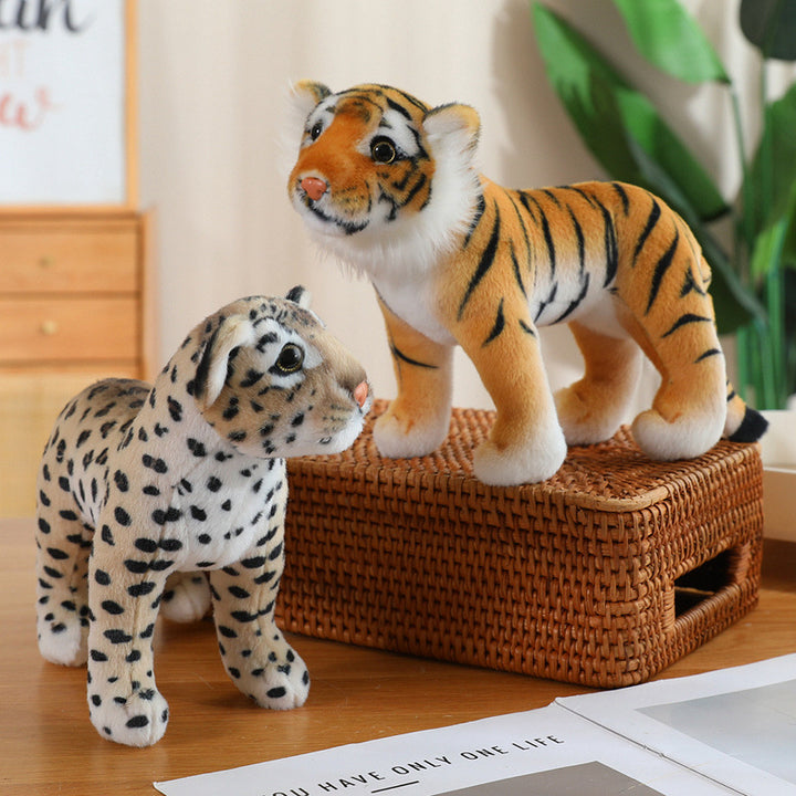 Realistic Standing Big Cat Plush Toy with Ultra-Soft Faux Fur and Poseable Legs Stornfield