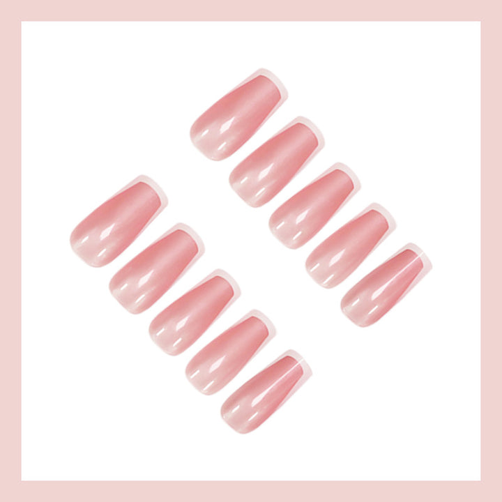 Artificial nail set with elegant French-tip design Stornfield