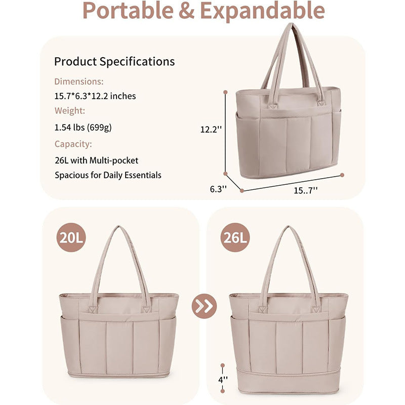 Multifunctional tote bag with practical compartments Stornfield