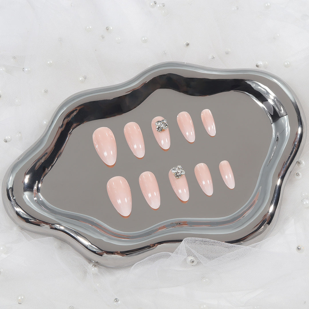 Premium Press-On Nail Set with Elegant Rhinestone Accents Stornfield