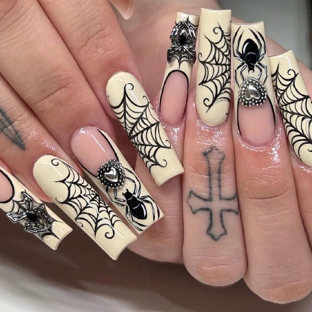 Halloween-Themed Acrylic Nail Set Stornfield