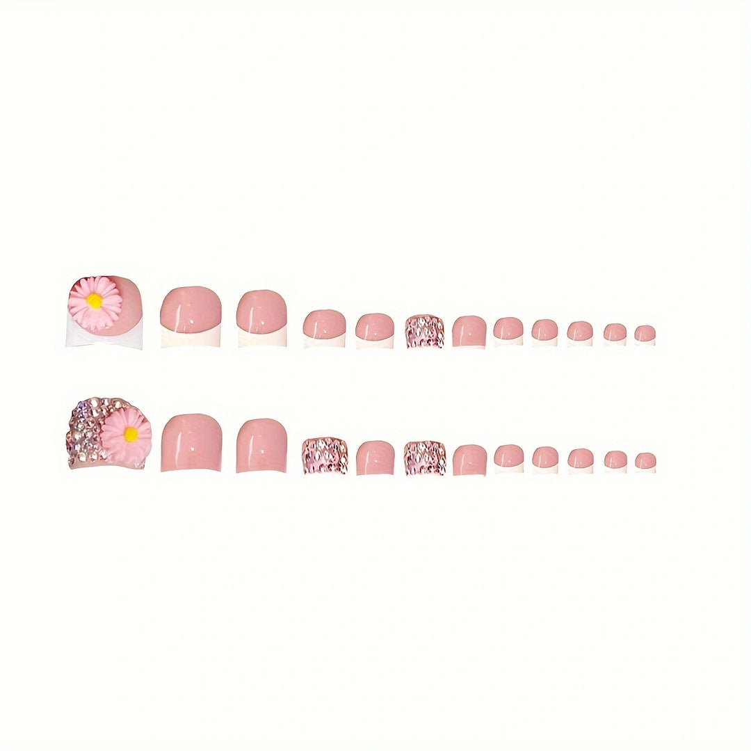Floral-Inspired Press-On Nail Art Set Stornfield