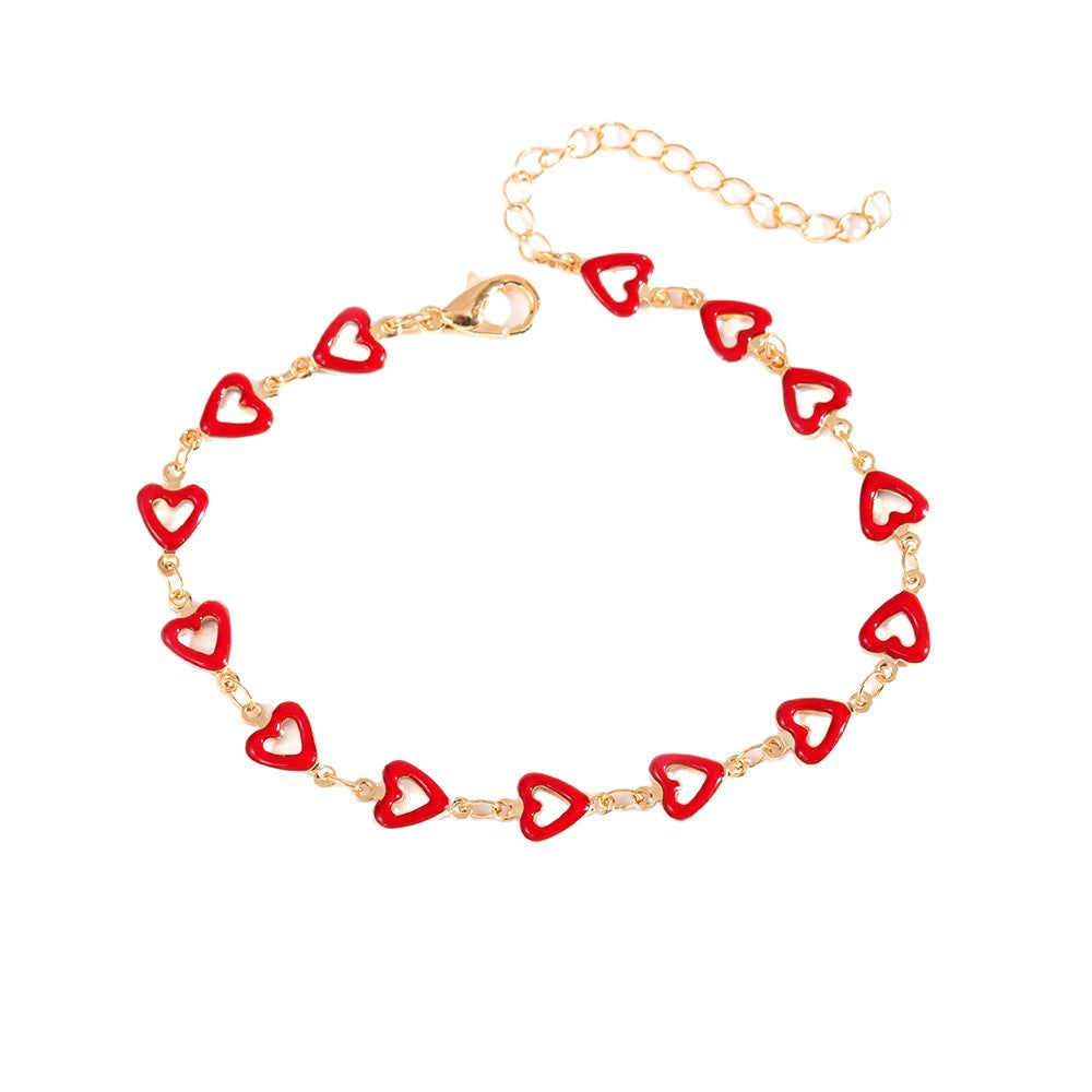 Colorful Heart Charm Anklet Stornfield