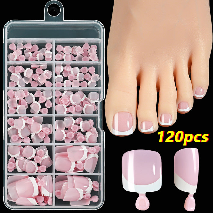 French Tip Gel Toenail Set Stornfield
