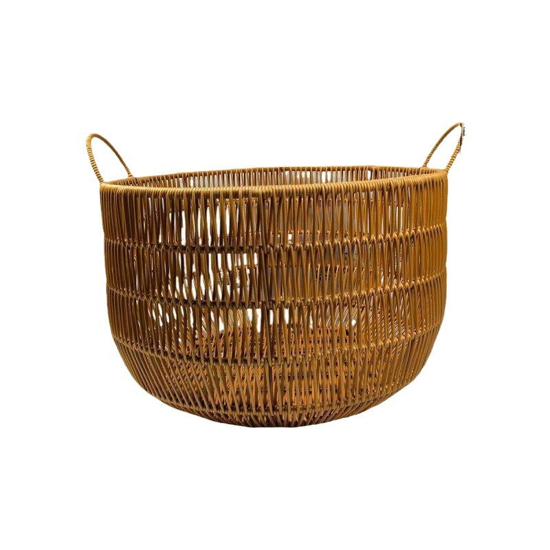 Large Round Handcrafted Woven Storage Basket Stornfield