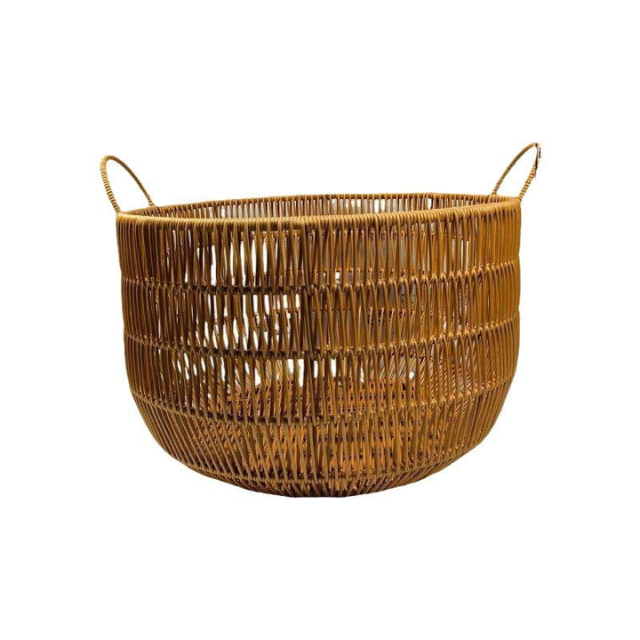 Large Round Handcrafted Woven Storage Basket Stornfield
