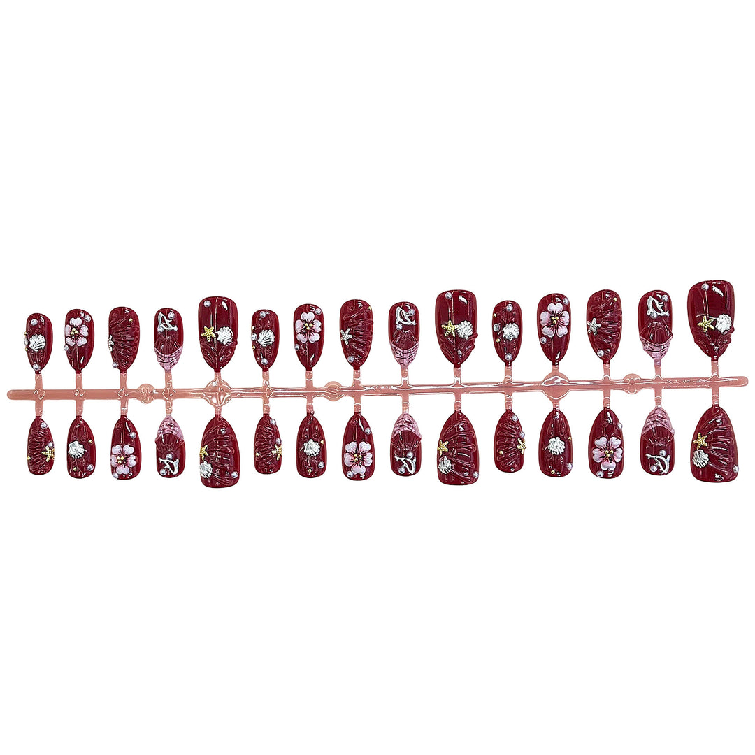 Artistic Floral Design Press-On Nail Set Stornfield 1787225330