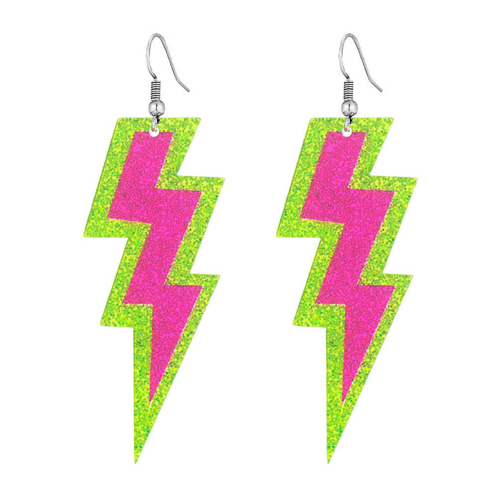 Glittery Lightning Bolt Dangle Earrings Stornfield