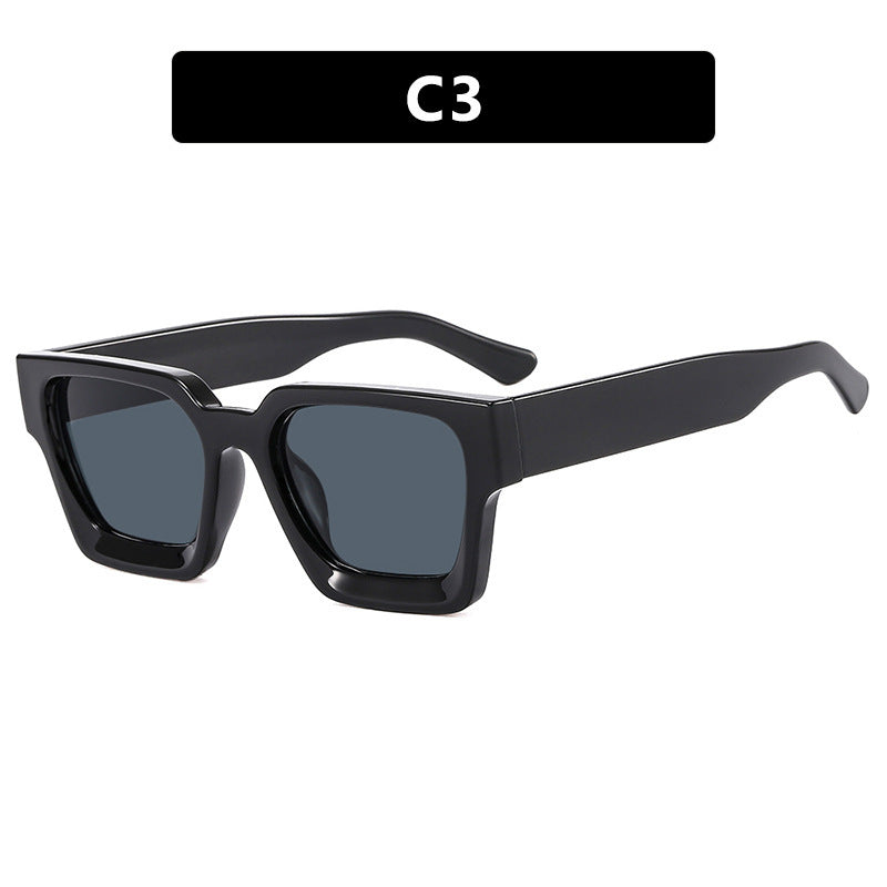 Ladies fashionable square sunglasses with yellow lenses Stornfield