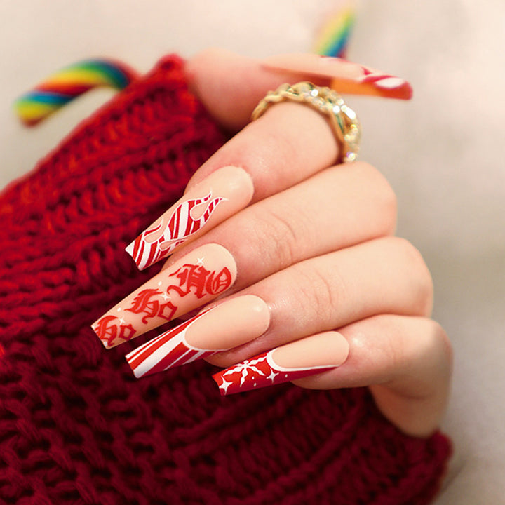 Artistic nail extensions in festive design Stornfield