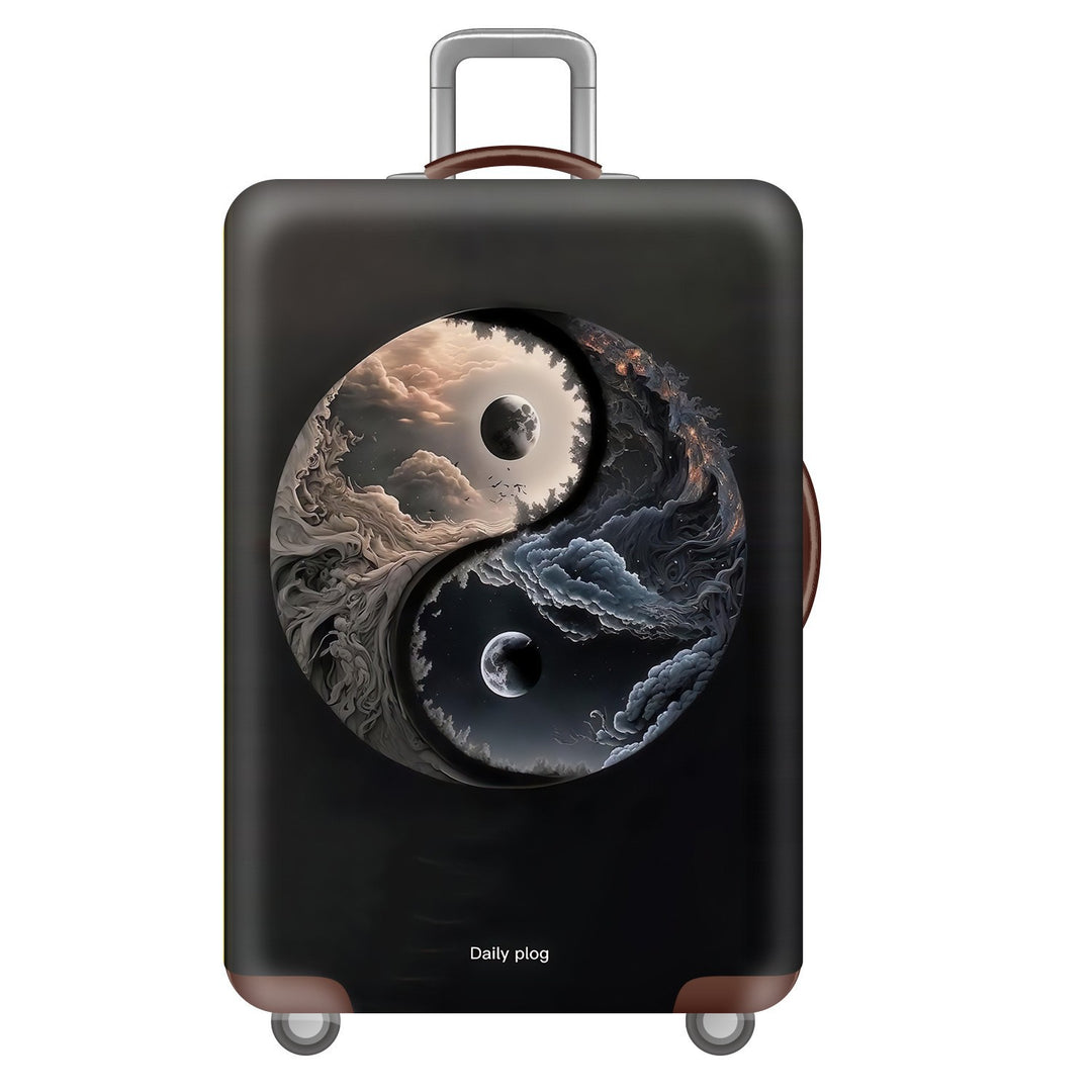 Unisex Hard Shell Suitcase with Creative Travel Motif Stornfield
