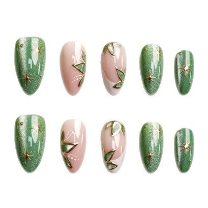 Botanical Floral Press-On Nail Tips Stornfield