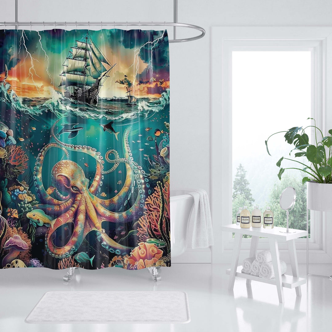 Ocean-Themed Art Shower Curtain Stornfield