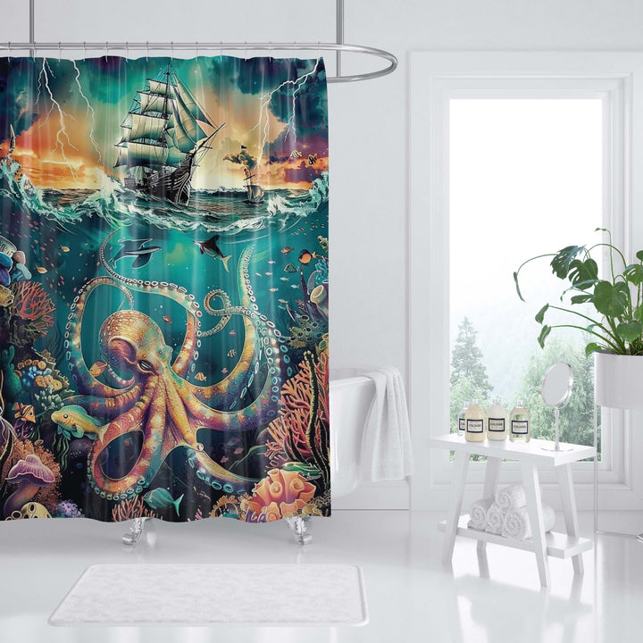 Ocean-Themed Art Shower Curtain Stornfield