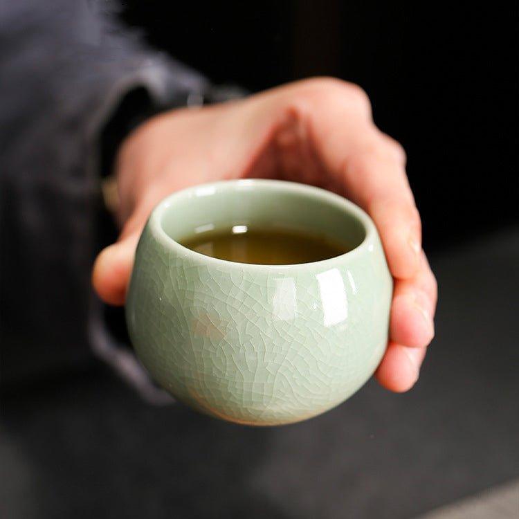 Oriental Handcrafted Ceramic Rounded Tea Cup Set | Stornfield