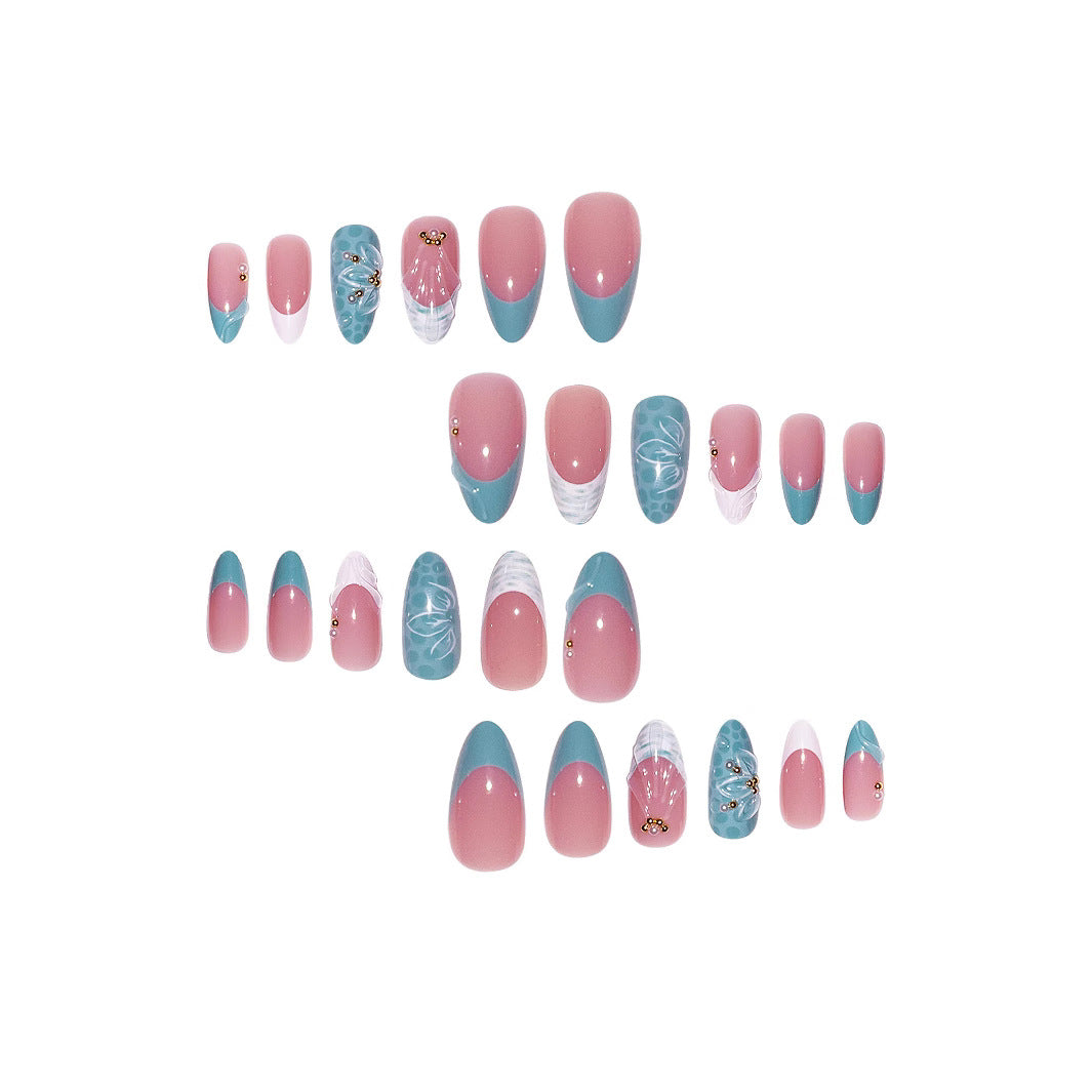 Elegant Abstract Floral Nail Art Extensions Stornfield