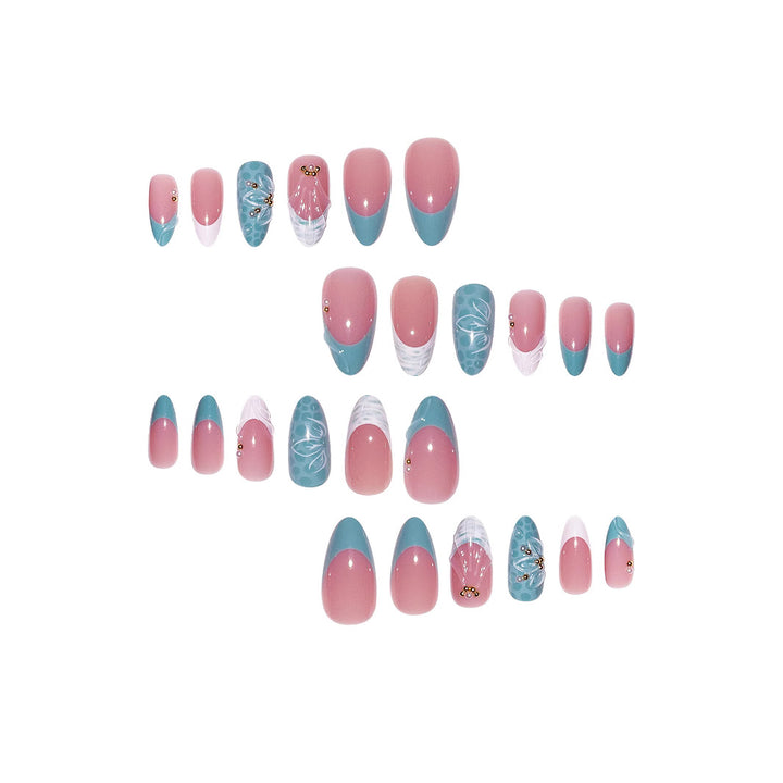 Elegant Abstract Floral Nail Art Extensions Stornfield