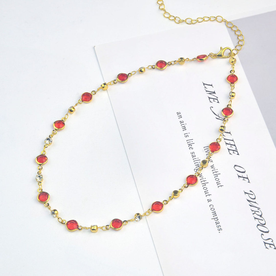 Elegant Stone Rhinestone Necklace Stornfield