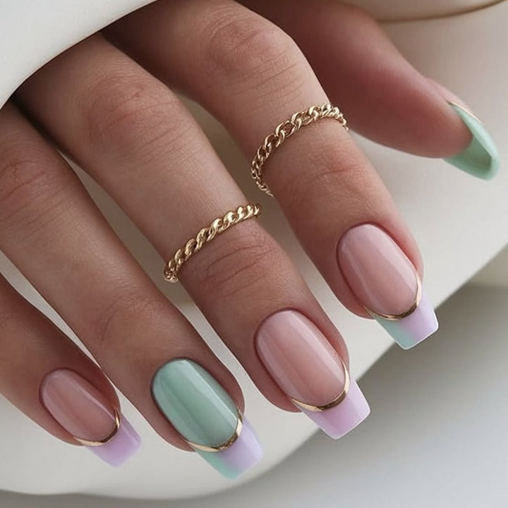 French Tip Acrylic Nail Art Design Stornfield