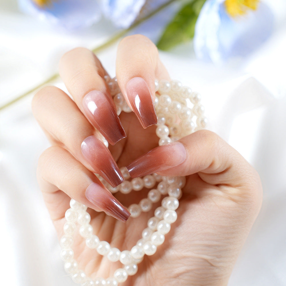 Elegant Long Coffin Press-On Nail Art Stornfield