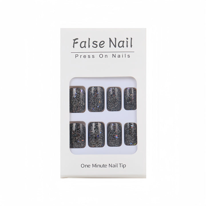 Shiny artificial nails with sparkling glitter Stornfield