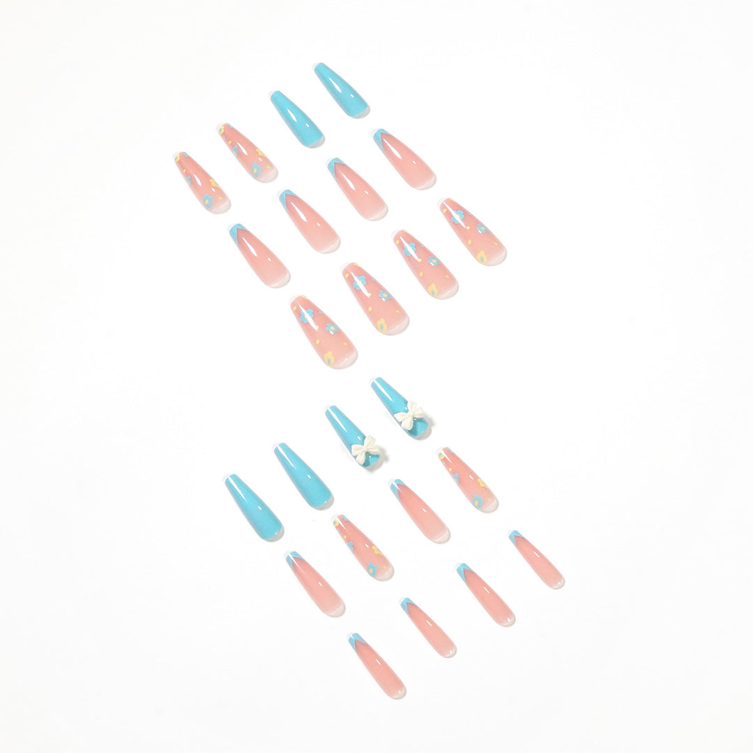 Artistic and playful nail extensions with floral patterns Stornfield