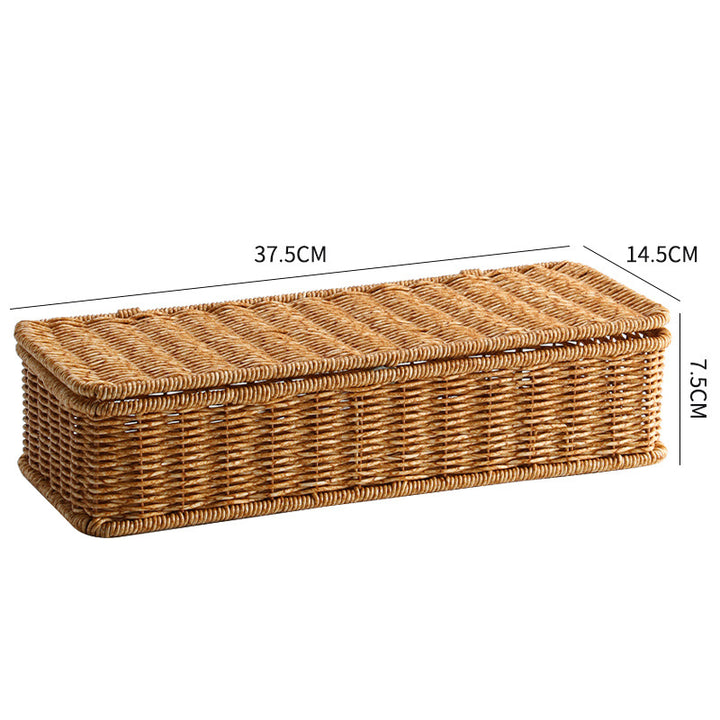 Unisex Rectangular Storage Basket with Removable Fabric Insert Stornfield