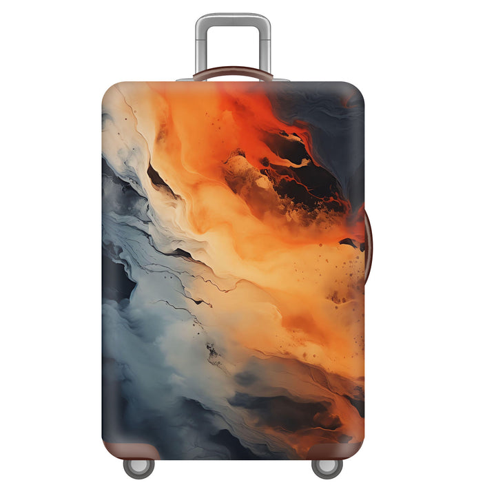 Unisex nan robust hard-shell suitcase with artistic face portrait print and 360° wheels Stornfield