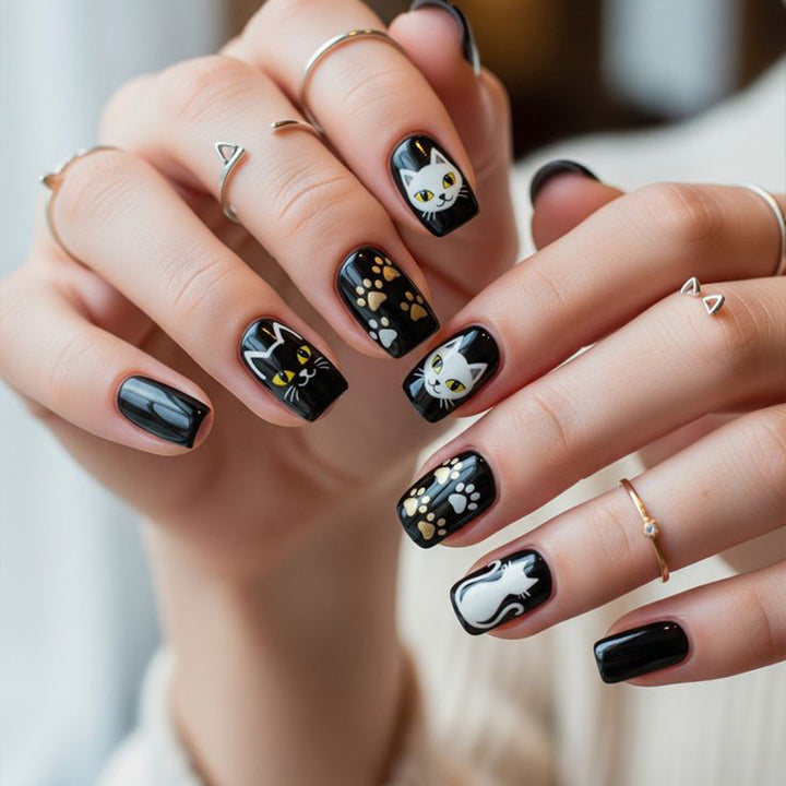 Cat-Themed Nail Art Set Stornfield